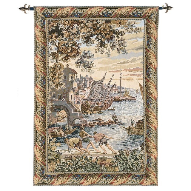 This tapestry is fully lined incorporating a sleeve along the top for hanging with a Hines hanging rod. Alternatively,...