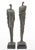 Slate Gray Pair of Vintage Brutalist Style Patinated Bronze Tall Figures After Alberto Giacometti For Sale - Image 8 of 12