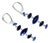 14K White Gold Sapphire Dangle Drop Earrings For Sale