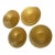 Late 20th Century Set of 4 French Frosted Champagne Gold Glass Serving Bowls by Arc France For Sale