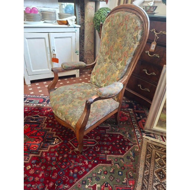 Italian Paolina Armchair with Fabric, 1890 For Sale - Image 14 of 16