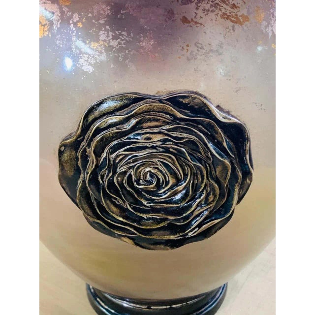 Asian Vintage Asian Amber Glass Vase or Urn For Sale - Image 3 of 13