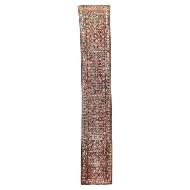 Antique Malayer Runner Rug, 1890s For Sale