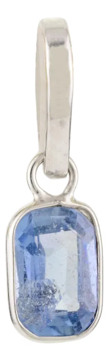 Minimalist Modern Blue Sapphire Pendant Gift for Dad
