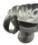 Vintage Pewter Pedestal Centerpiece Bowl With Scalloped Rim and Scrolled Handles For Sale - Image 9 of 10