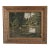 Antique Original Swan Oil Painting, Framed Garden Landscape Art For Sale