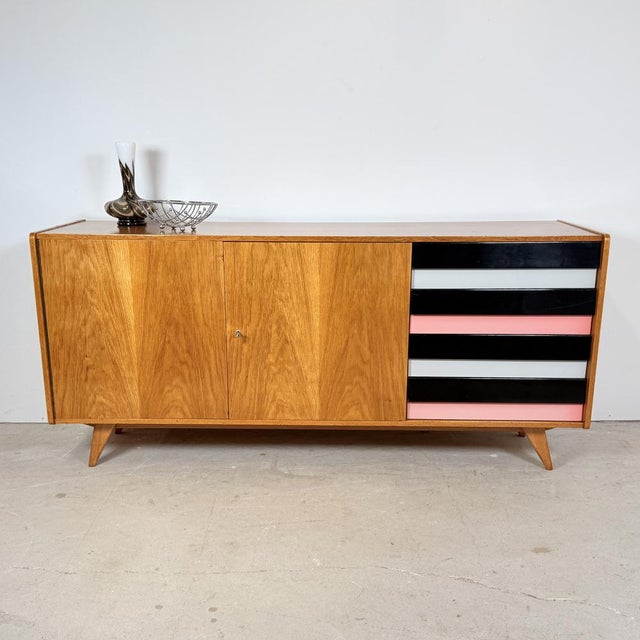 Sideboard U460 from 1965, designed by Jiří Jiroutek and produced by the Czech company Interier Praha. with its...