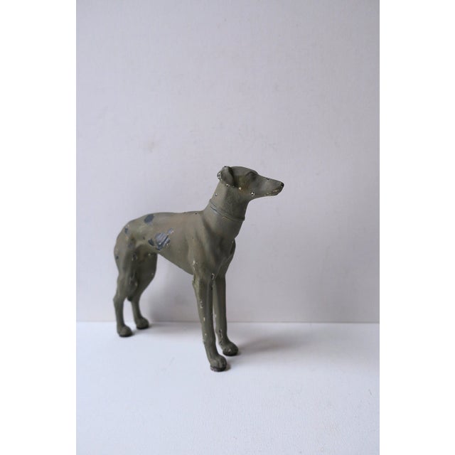 Metal Dog Sculpture Decorative Object in Art Deco Style For Sale - Image 7 of 9