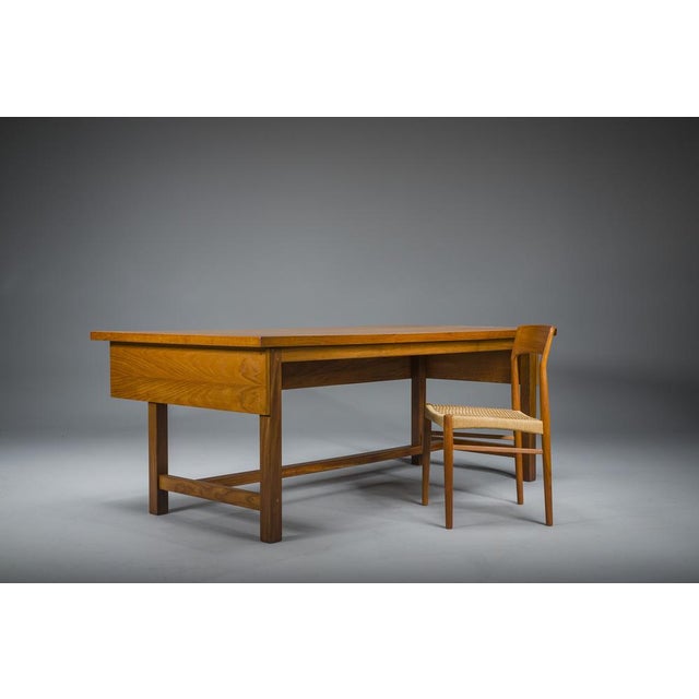 Brown Swedish Freestanding Teak Architect Desk, 1960s For Sale - Image 8 of 14
