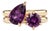 Amethyst Toi Et Moi Engagement Ring | Purple Gemstone Stacking Ring | February Birthstone Ring Us 7 For Sale