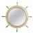 English Midcentury Period Ship Wheel Shaped Mirror with Distressed Patina For Sale