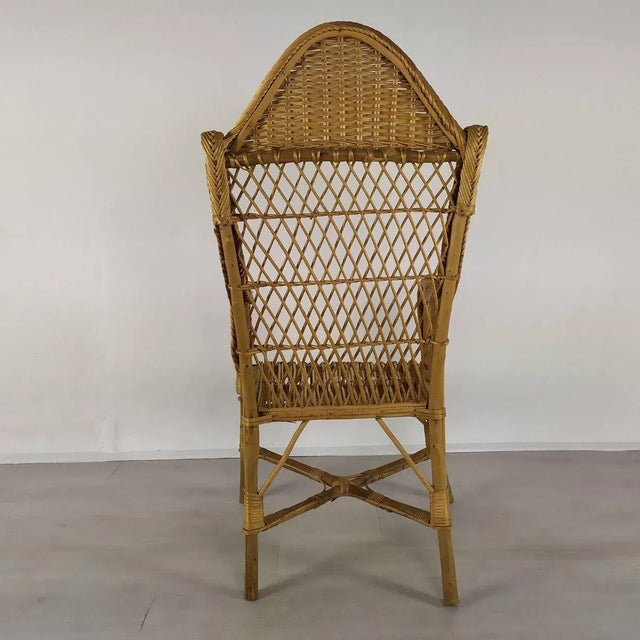 Vintage Rattan Chair For Sale - Image 6 of 18