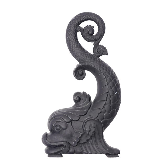 Pair of Bradley & Hubbard Cast Iron Dolphin Form Andirons, C. 1900 For Sale In Chicago - Image 6 of 10