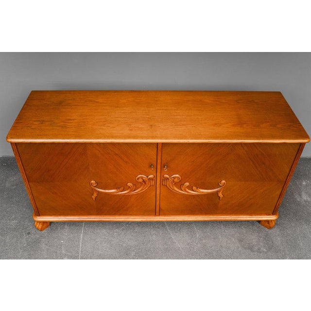 Wood Vintage Art Deco Sideboard in Oak For Sale - Image 7 of 18