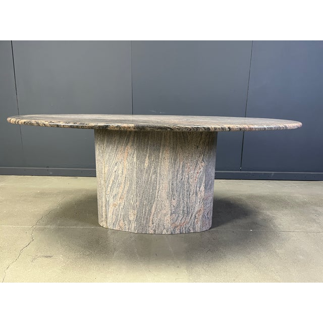 1970s Vintage Oval Granite Dining Table, 1970s For Sale - Image 5 of 13