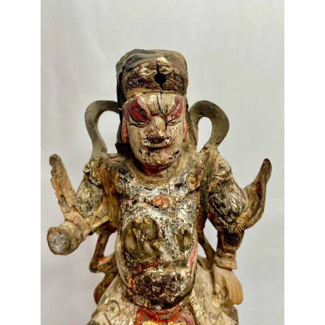 Ming Dynasty Carved Guandi Figure For Sale In Chicago - Image 6 of 7