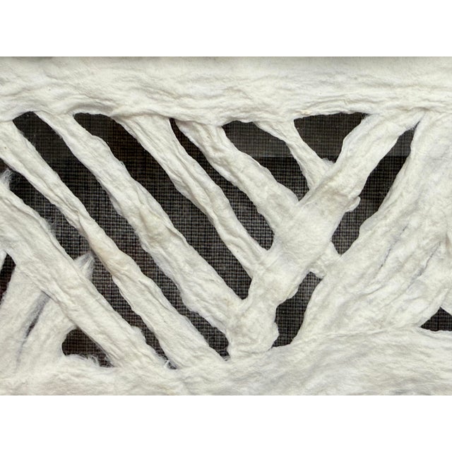 Paper World Market Rice Paper Flower Chain Link Cuts Shadow Box Wall Art For Sale - Image 7 of 12