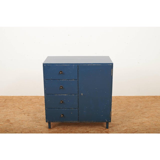 Fir Chest of Drawers with Steel Tube Legs and Wooden Ends For Sale - Image 4 of 16