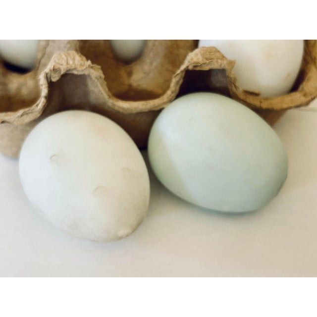 This is a lot 5 vintage hand blown milk glass eggs each with Pontil. Great for display in a nest, an Easter detail or use...