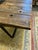Industrial Industrial Rectangular Salvage Wood & Black Iron Table or Desk For Sale - Image 3 of 14