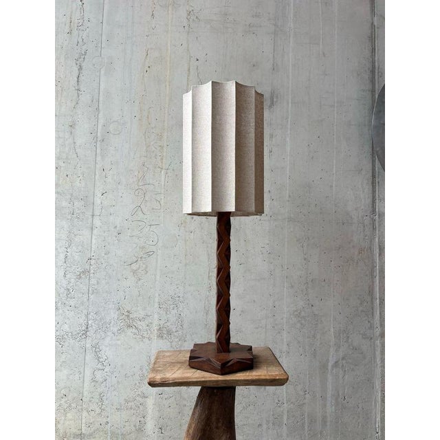 Wood Vintage Sculptural Table Lamp, 1960s For Sale - Image 7 of 9