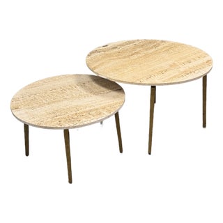 Park Hill Collection Nero Nesting Cocktail Tables, Set of Two For Sale