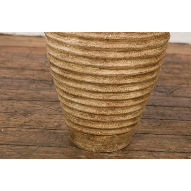 Near Thai Storage Vases with Concentric Circle Design and Nice Patina - A Pair For Sale - Image 10 of 13
