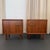 Mid-Century Modern Pair of Mid-Century Modern Walnut With Brass Trim Nightstands End Tables For Sale - Image 3 of 10