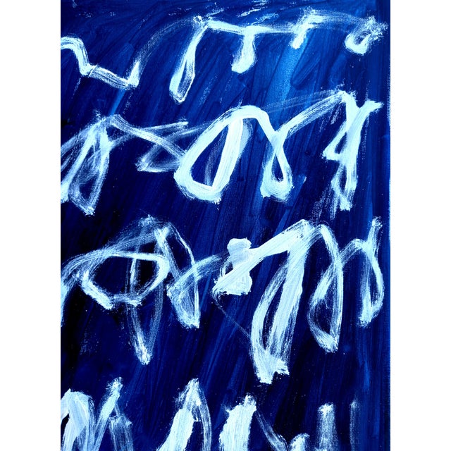 Writings No. 4 — Abstract Original Oil Painting Inspired by Cy Twombly For Sale - Image 4 of 7