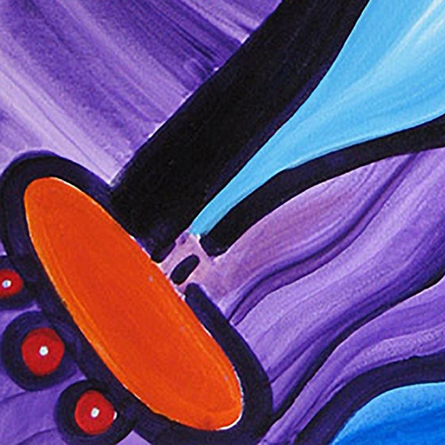 2000 - 2009 The Roller Blader – Abstract Figurative Acrylic Painting – 40 X 30 In For Sale - Image 5 of 7