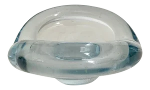 1962 Holmegraad Danish Mid Century Modern Blue Ashtray