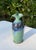 Celadon Vintage 7.5” Studio Pottery Vase With Sculptural Flared Rim For Sale - Image 8 of 10