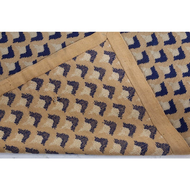Mid-Century Modern 1940s Portuguese Needlepoint Rug For Sale - Image 3 of 8