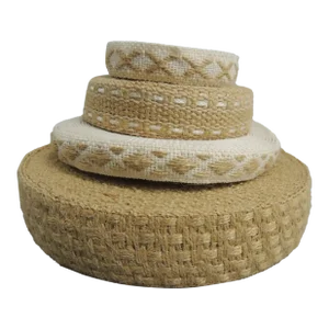 Decorative Natural & Tan Jute Trims - Lot of 4