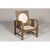 English Anglo Style Bone Inlaid Armchair with Folding Back and Loop Arms For Sale - Image 3 of 12