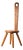 Mid 20th Century Keyhole Chair by William Fetner Signed Pine Tall Back Sculptural Chair For Sale
