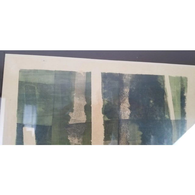 Green 1970 E R Griffing "Woodland Passage" Abstract Painting For Sale - Image 8 of 13