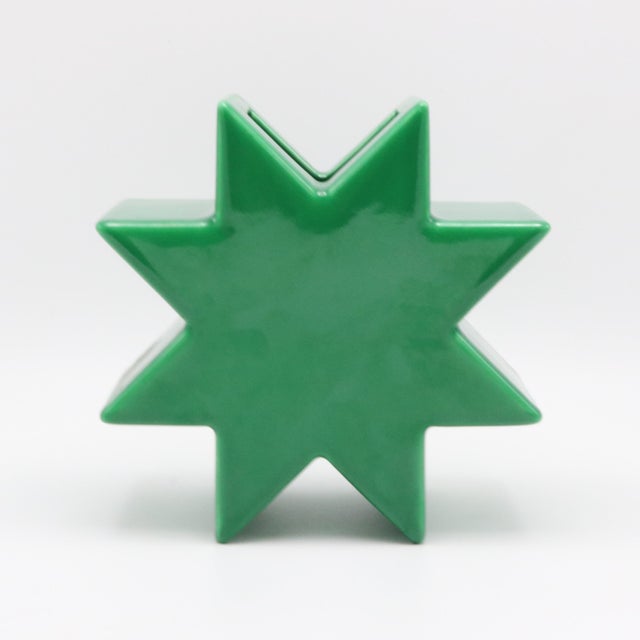 Modern 1970s "Hsing" Vase Designed by Ettore Sottsass Green For Sale - Image 3 of 4