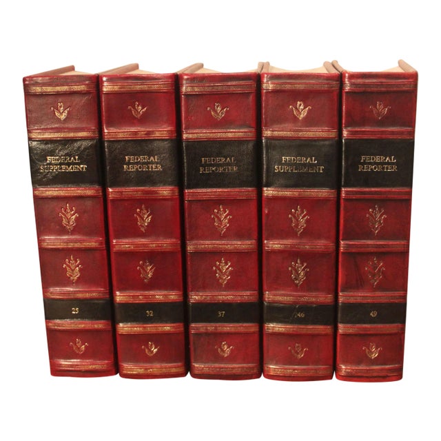 Leather Bound Law Books - Set of 5 For Sale