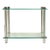Mason-Art Modern Two-Tier Chrome and Glass Side Table For Sale