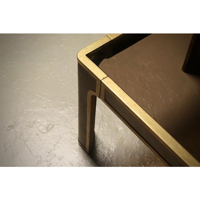 Goldenrod Brutalist Cast Bronze Side Table by Peter Van Heeck, 1970s For Sale - Image 8 of 9