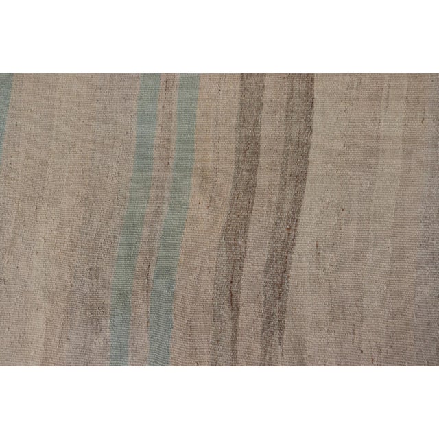Striped Turkish Vintage Kilim Runner in Soft Pastel and Neutral Tones For Sale In Atlanta - Image 6 of 13