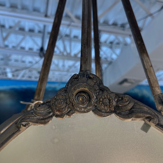 Mid 20th Century Art Deco Chandelier For Sale - Image 4 of 12