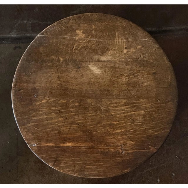 Rustic English Cricket Table of Oak From the Georgian Era For Sale - Image 3 of 8