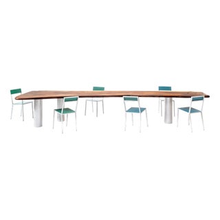 Brutalist Parota Wooden Dining Table by Deevie Vermetten for Fermetti For Sale