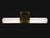 Rectangular bars of natural alabaster flank a squared antique-burnished brass bracket on this Visual Comfort 24-inch Over...