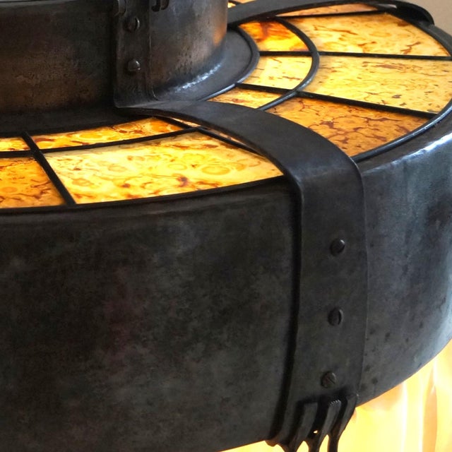 Dutch Art Deco Amsterdam School Pendant Light from Winkelman & Van Der Bijl, 1920s For Sale - Image 11 of 18