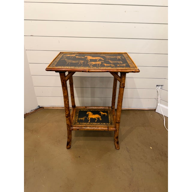 English 19th Century English Decoupage Side Table For Sale - Image 3 of 9