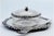 Butter Dish in Embossed Silver with Cut Glass Core, Knob Lid and Knife For Sale - Image 4 of 9