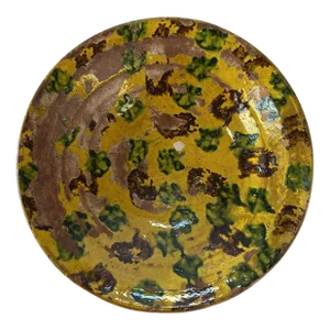 Spinach and Egg Style Pottery Bowl